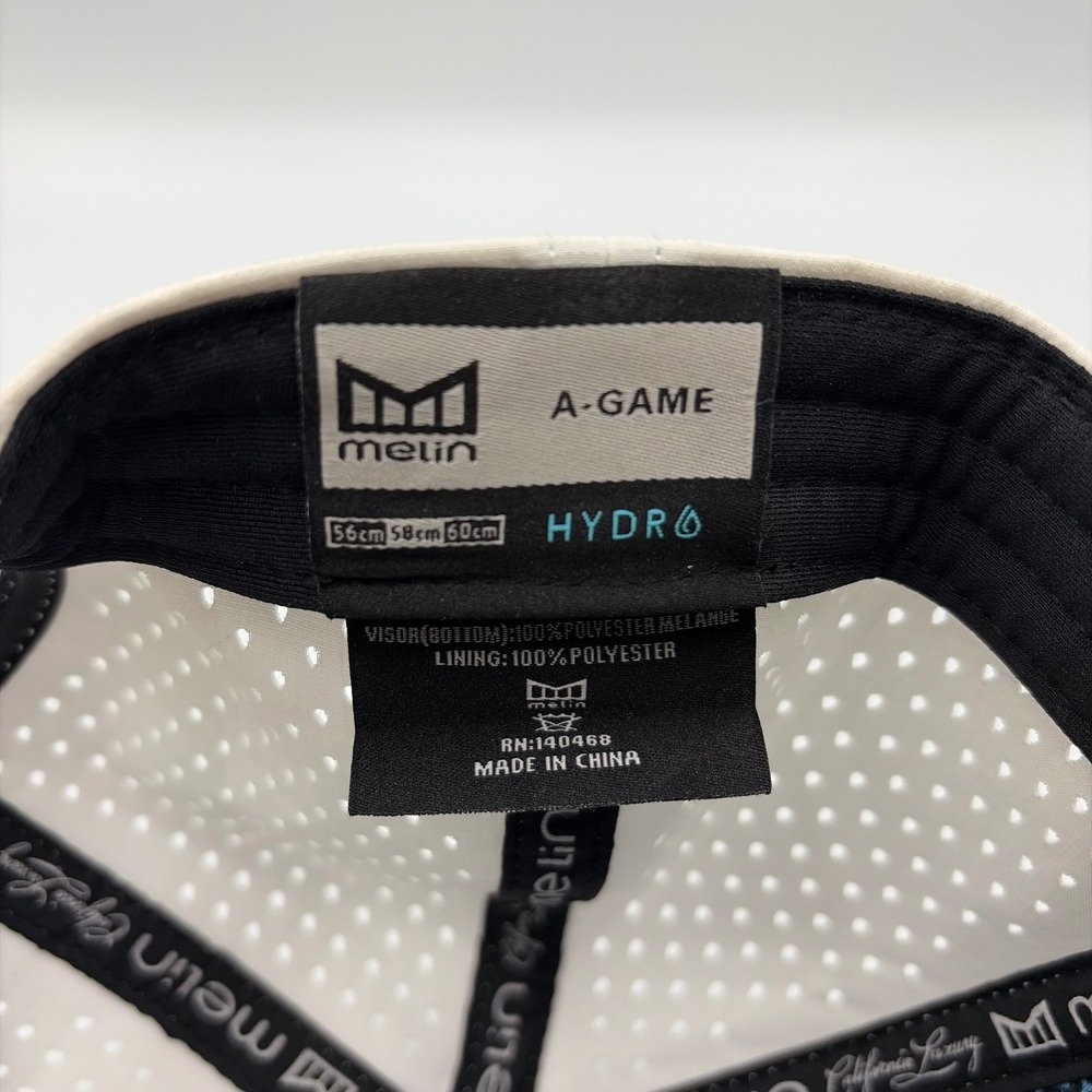 Melin A-Game Hydro Hat Mens OSFA Snapback White Performance Floating Outdoors - Picture 5 of 10